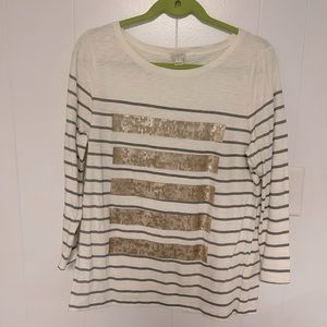 Long sleeved stripped J.Crew shirt